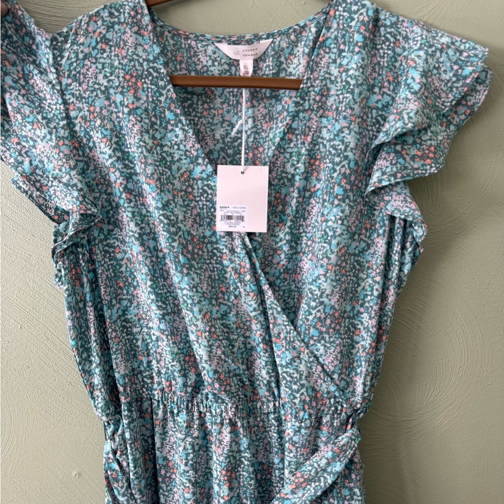 LC Lauren Conrad Mulitcolor Wrap Dress